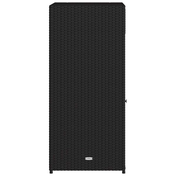 vidaXL Tuinkast Poly Rattan Zwart 55x55x111cm - 40% Korting!