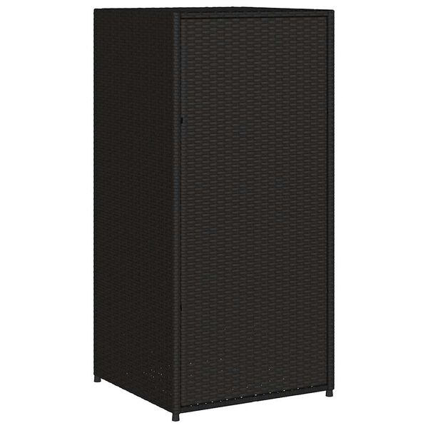 vidaXL Tuinkast Poly Rattan Zwart 55x55x111cm - 40% Korting!