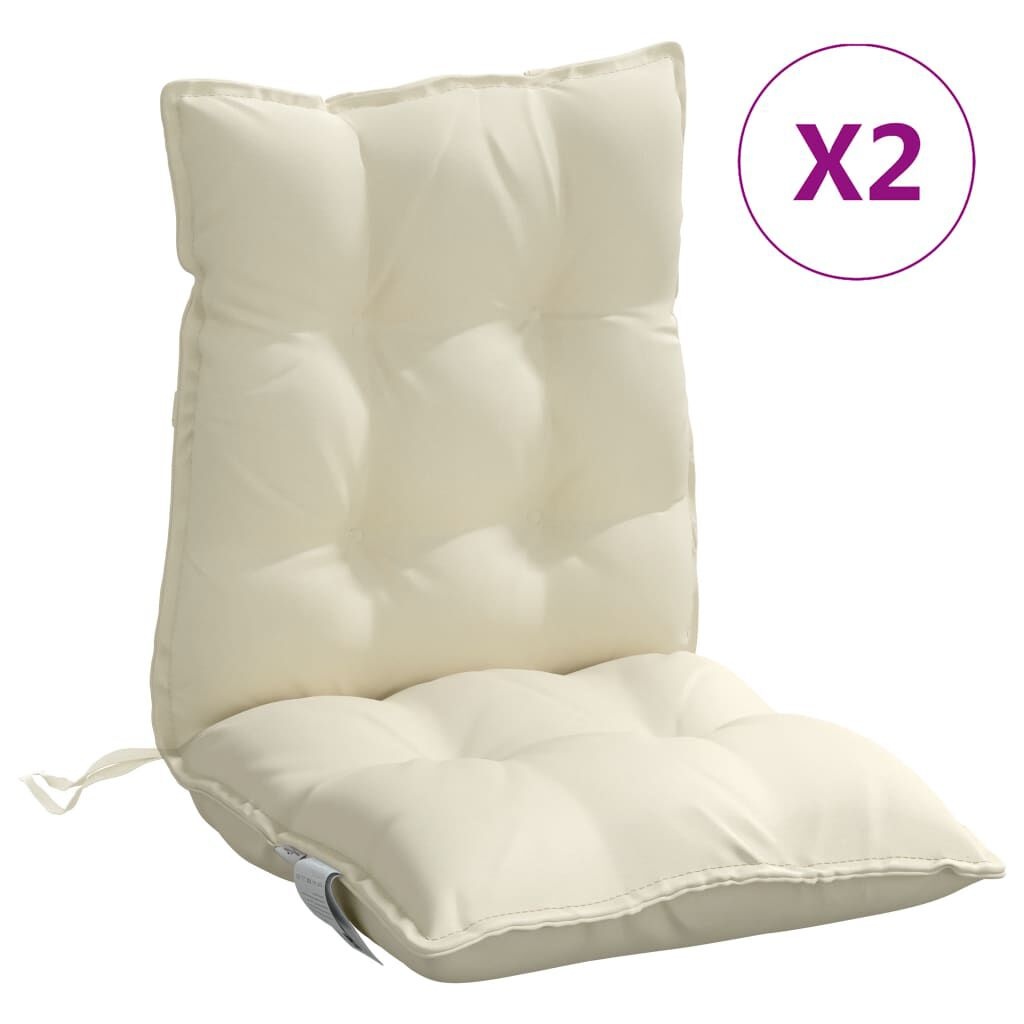 Stoelkussens Laag - Crème - 2 stuks - 40% Korting!