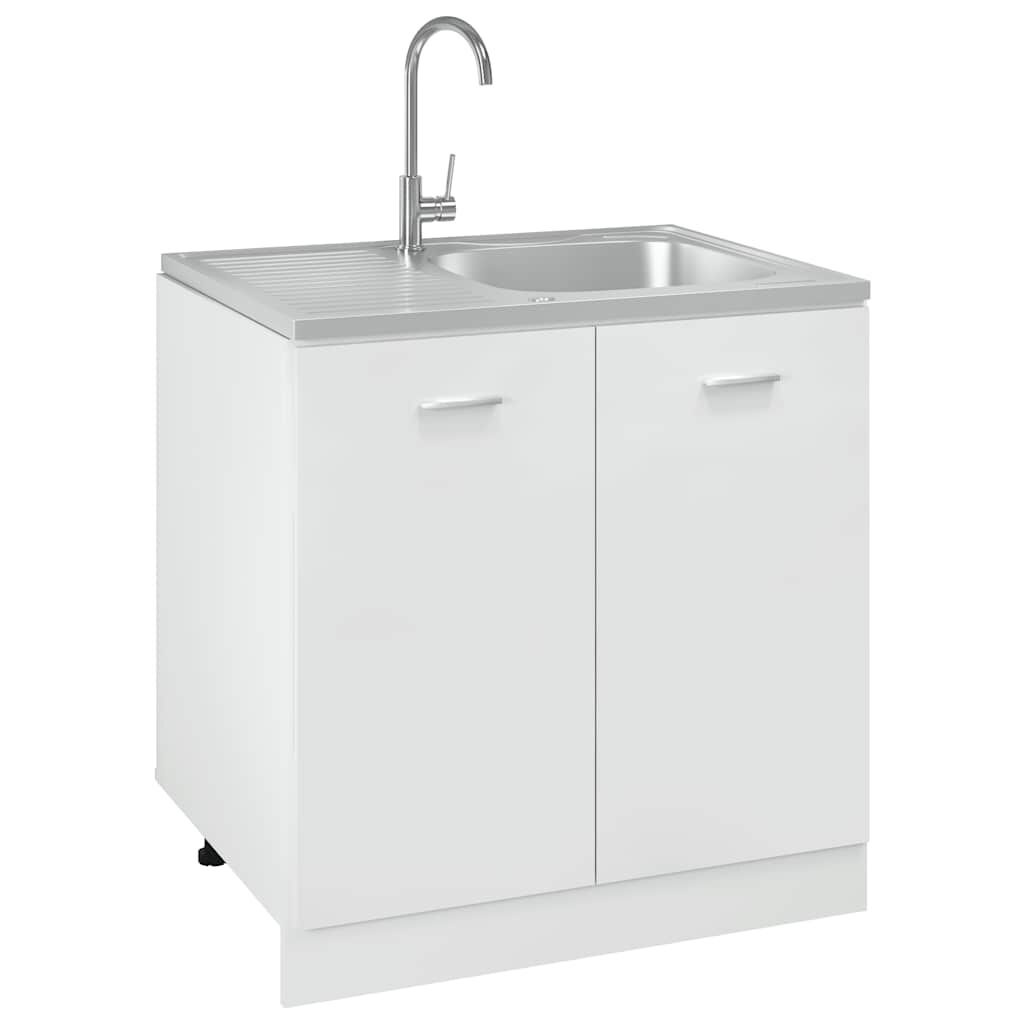 RVS Gootsteen 80x60 - 40% Korting! (Zonder Montagekit)