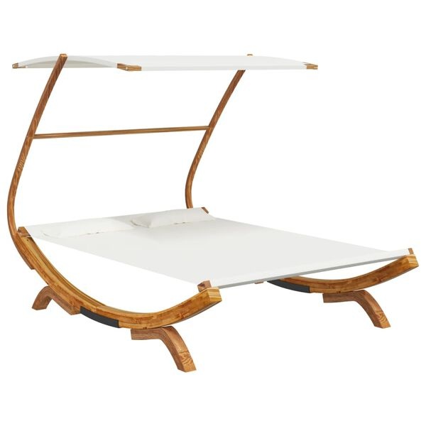 Loungebed met Luifel Crème - 40% Korting! (Incomplete Kit)