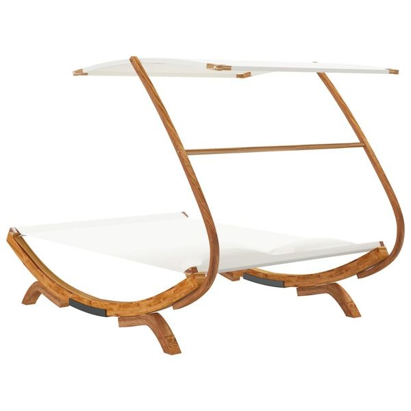 Loungebed met Luifel Crème - 40% Korting! (Incomplete Kit)