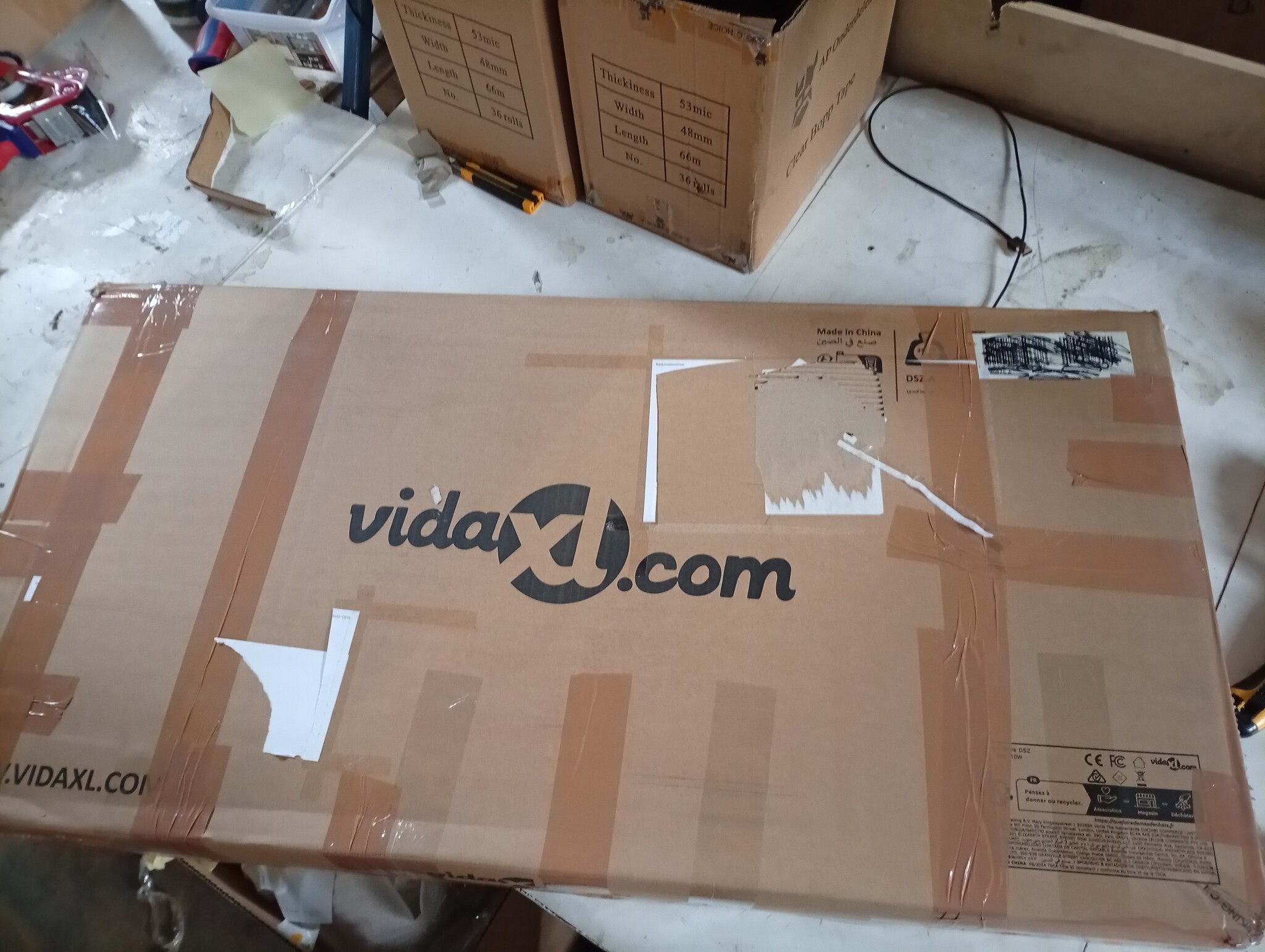 vidaXL Salontafel LED Wit 90x50cm - 40% Korting!
