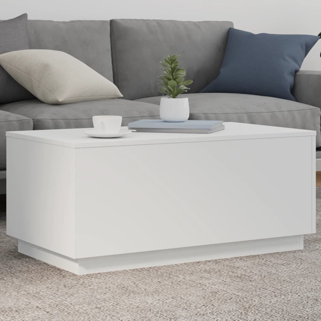 vidaXL Salontafel LED Wit 90x50cm - 40% Korting!