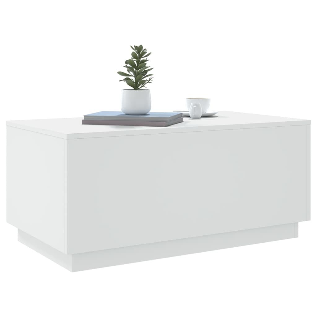 vidaXL Salontafel LED Wit 90x50cm - 40% Korting!