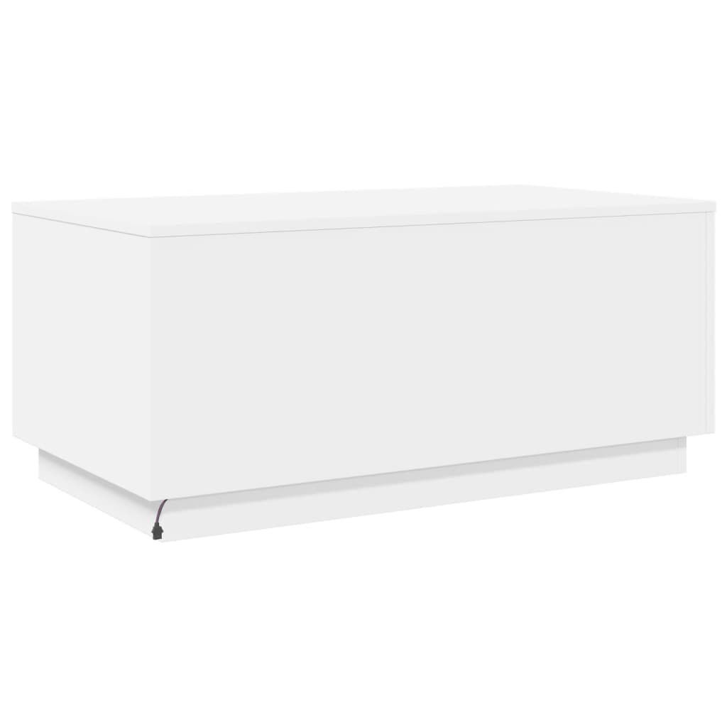 vidaXL Salontafel LED Wit 90x50cm - 40% Korting!