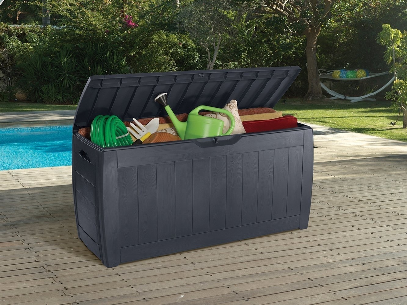Tuinkussenbox 270L Zwart - Zo Goed Als Nieuw! 40% Korting