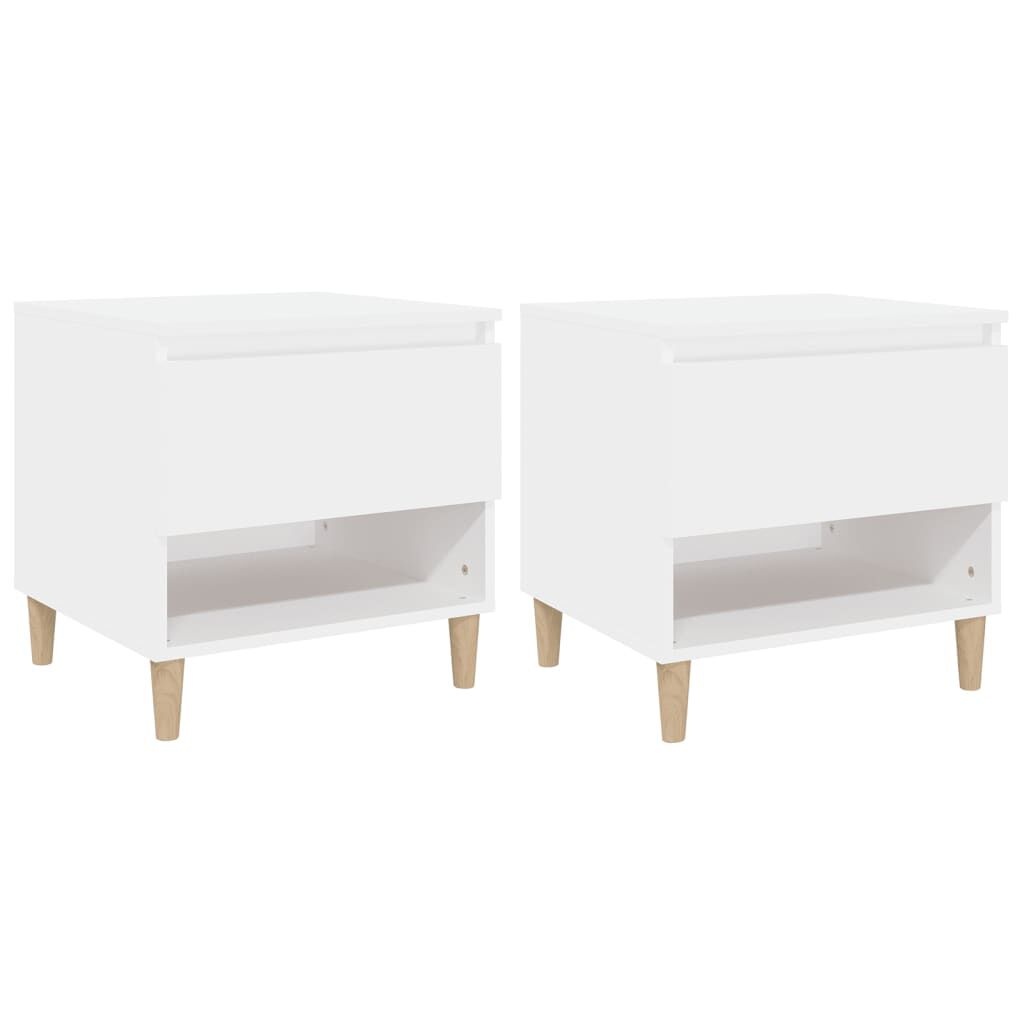 vidaXL Nachtkastjes (2x) Wit Hout - 40% Korting!