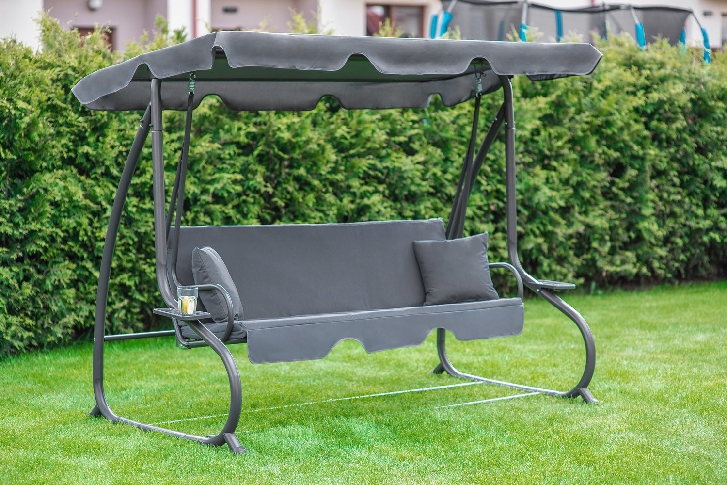 Schommelbank Grijs 3-zits -55% Korting! (Lichte schade)