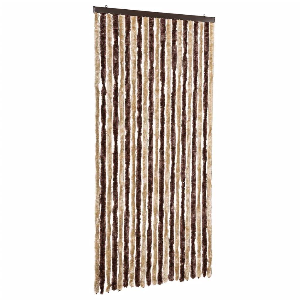 Vliegengordijn Chenille Beige/Lichtbruin 90x200cm - 40% Korting!