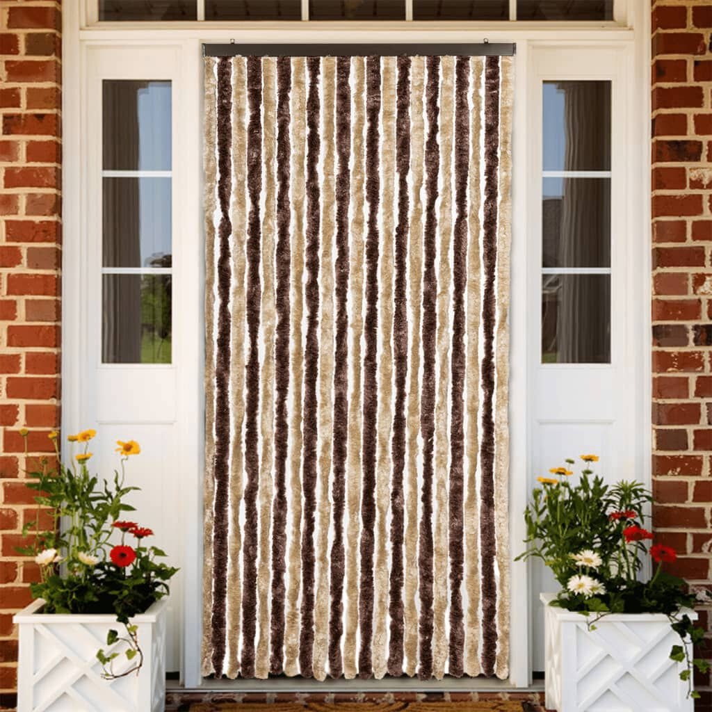 Vliegengordijn Chenille Beige/Lichtbruin 90x200cm - 40% Korting!