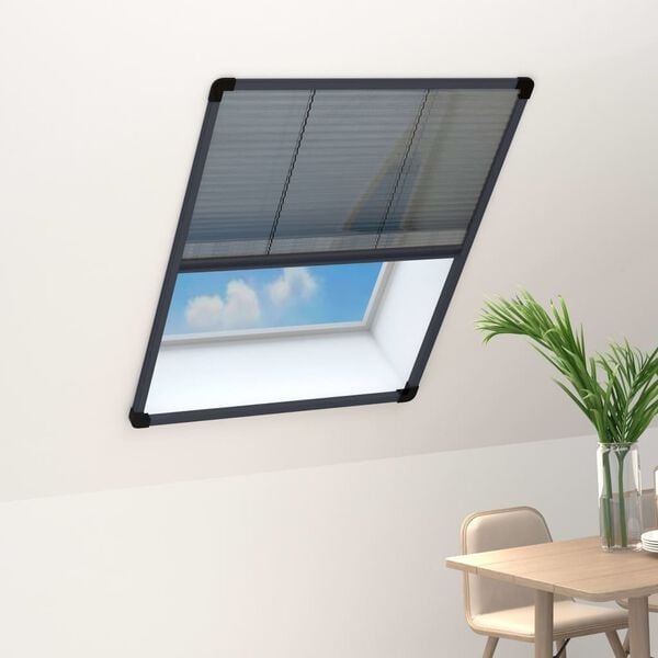 vidaXL Raamhor Plissé 60x80 Antraciet - 40% Korting!