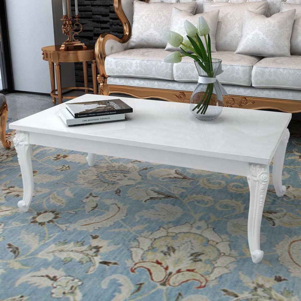 VidaXL Salontafel Wit Hoogglans 115x65x42 - 40% Korting!