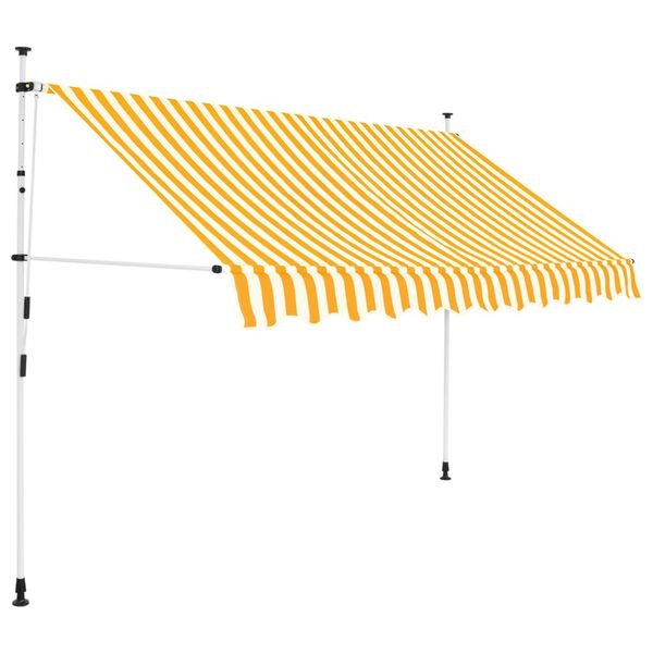 vidaXL Luifel 250cm Oranje/Wit - 40% Korting!