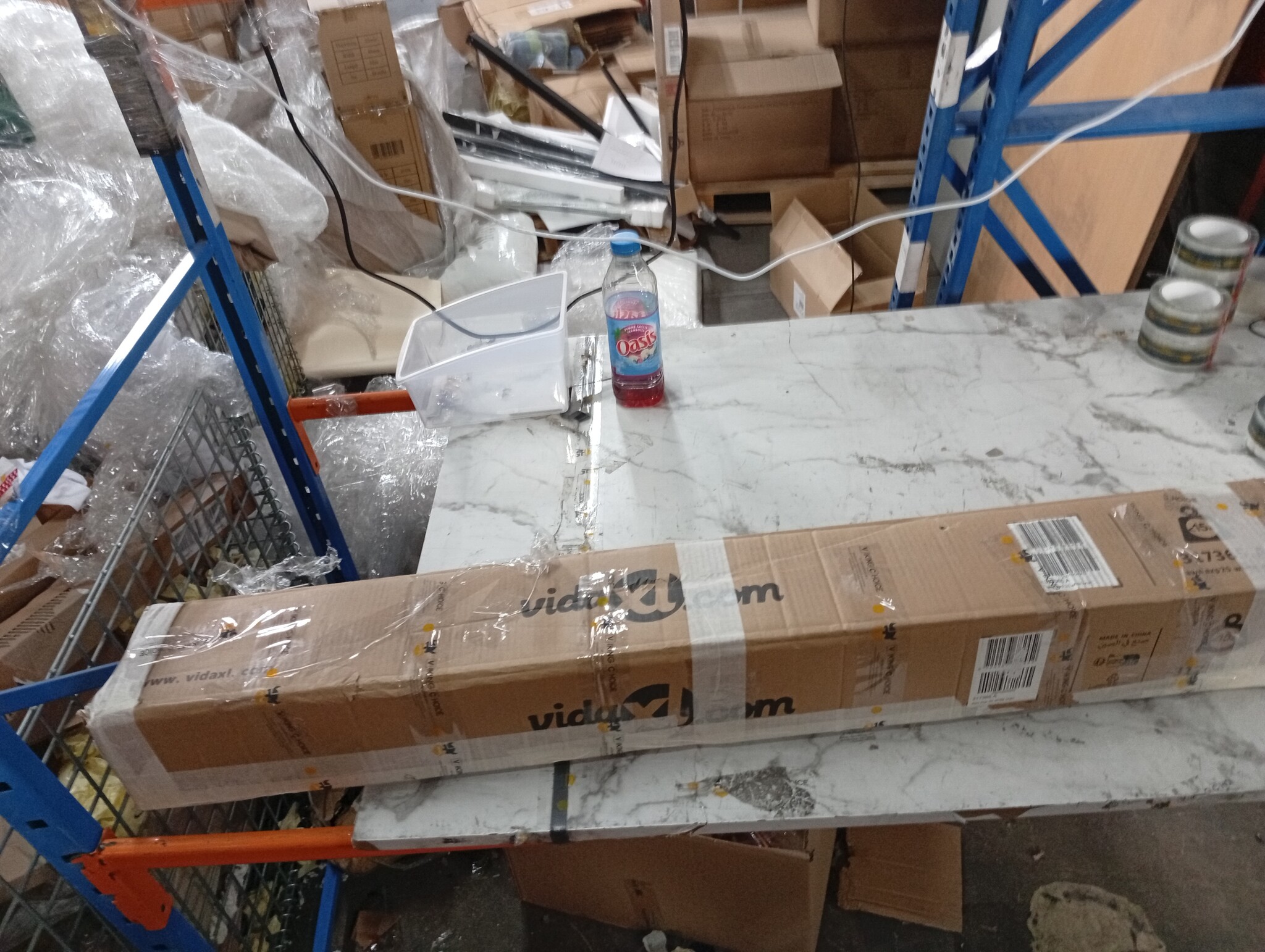 vidaXL Luifel 250cm Oranje/Wit - 40% Korting!