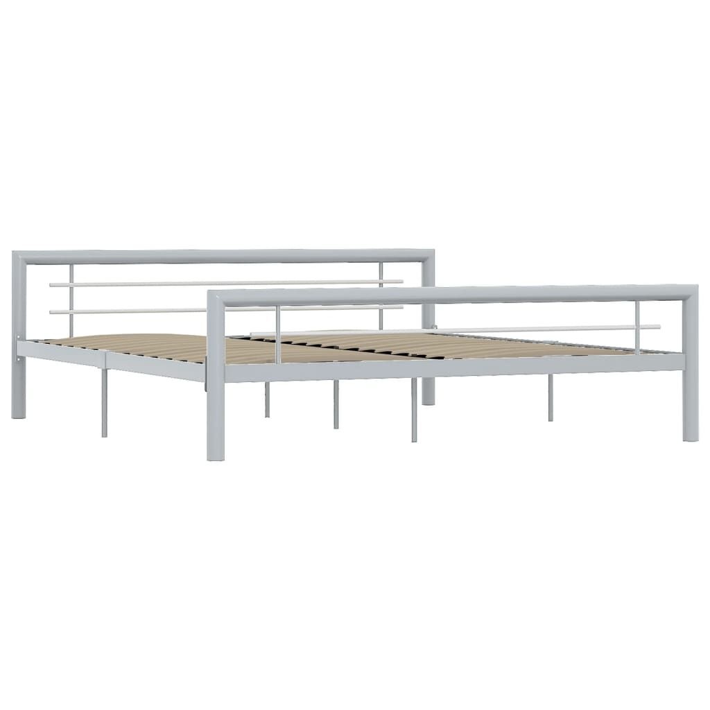 VidaXL Bedframe 180x200 cm - Grijs/Wit - 40% Korting!