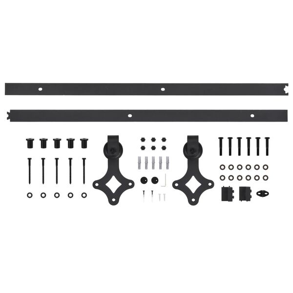 VidaXL Schuifdeur Onderdelen SKIEN 183cm Zwart - 40% Korting!