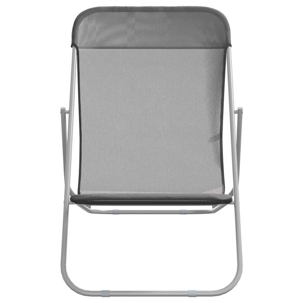 Strandstoelen (2 st.) - Grijs - 35% Korting!