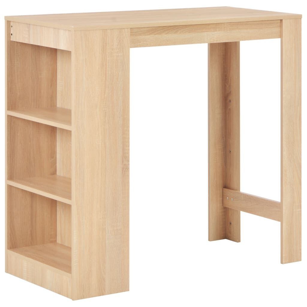vidaXL Bartafel met Schap Eiken - 40% Korting!