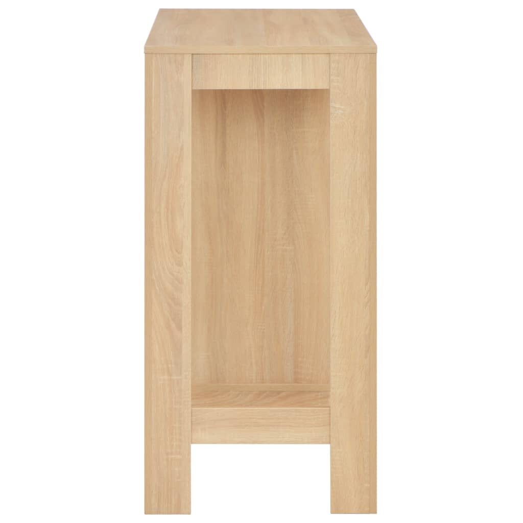 vidaXL Bartafel met Schap Eiken - 40% Korting!