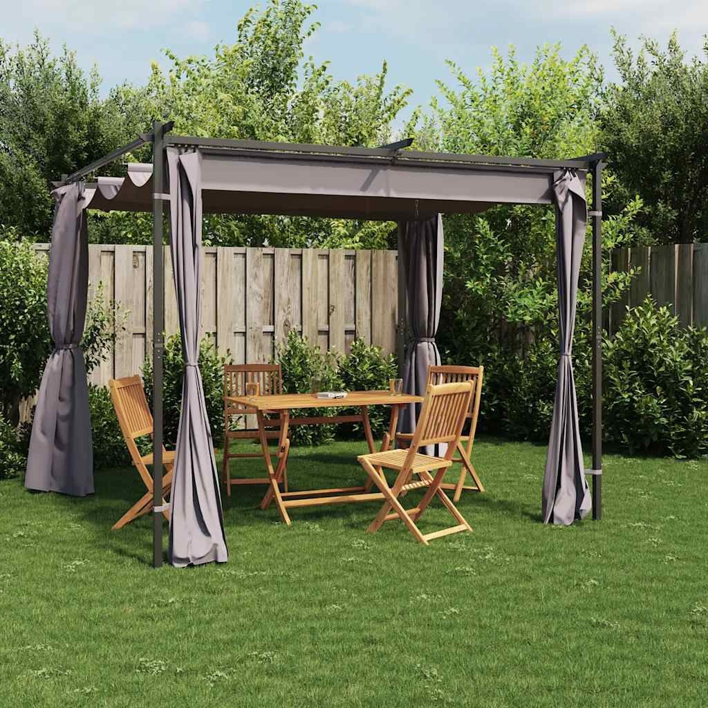 vidaXL Prieel 3x3m Antraciet - Retourdeal! 40% Korting