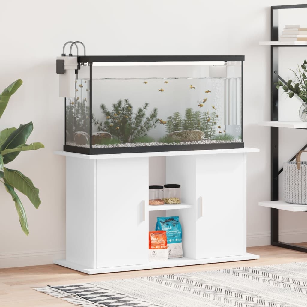 vidaXL Aquarium Standaard Wit 101cm - 55% Korting!