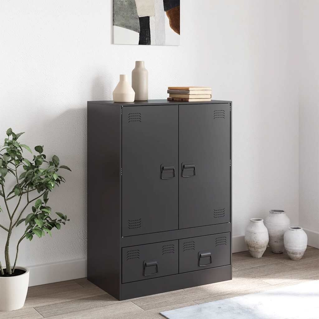 vidaXL Hoge Kast Zwart 67x39x95cm - 40% Korting!