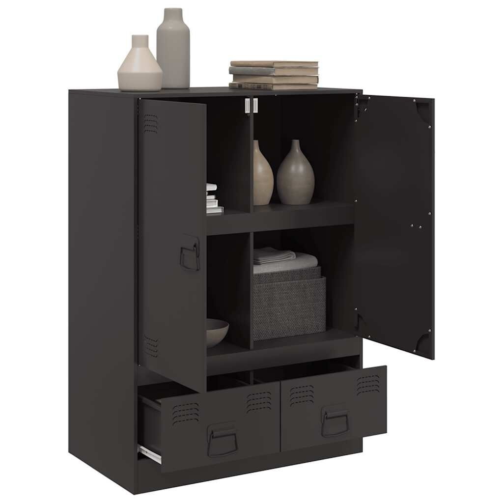 vidaXL Hoge Kast Zwart 67x39x95cm - 40% Korting!