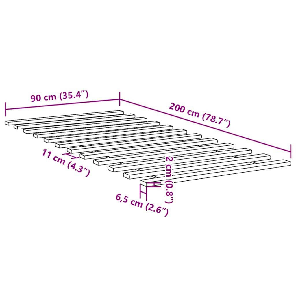 Topdeal! Grenen Lattenbodem 90x200 - 35% Korting