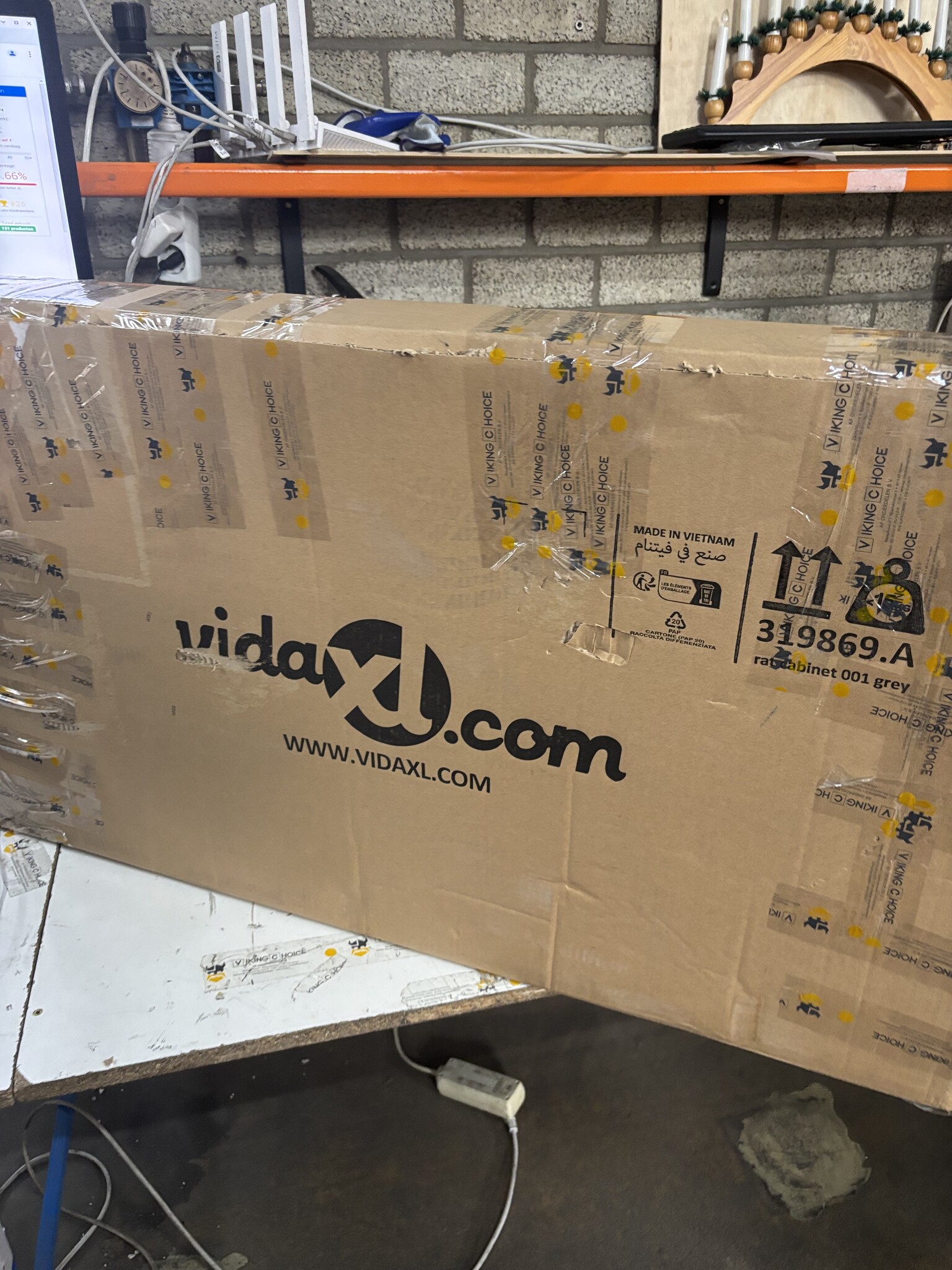 Tuinkast Poly Rattan Grijs 100cm - 40% Korting!