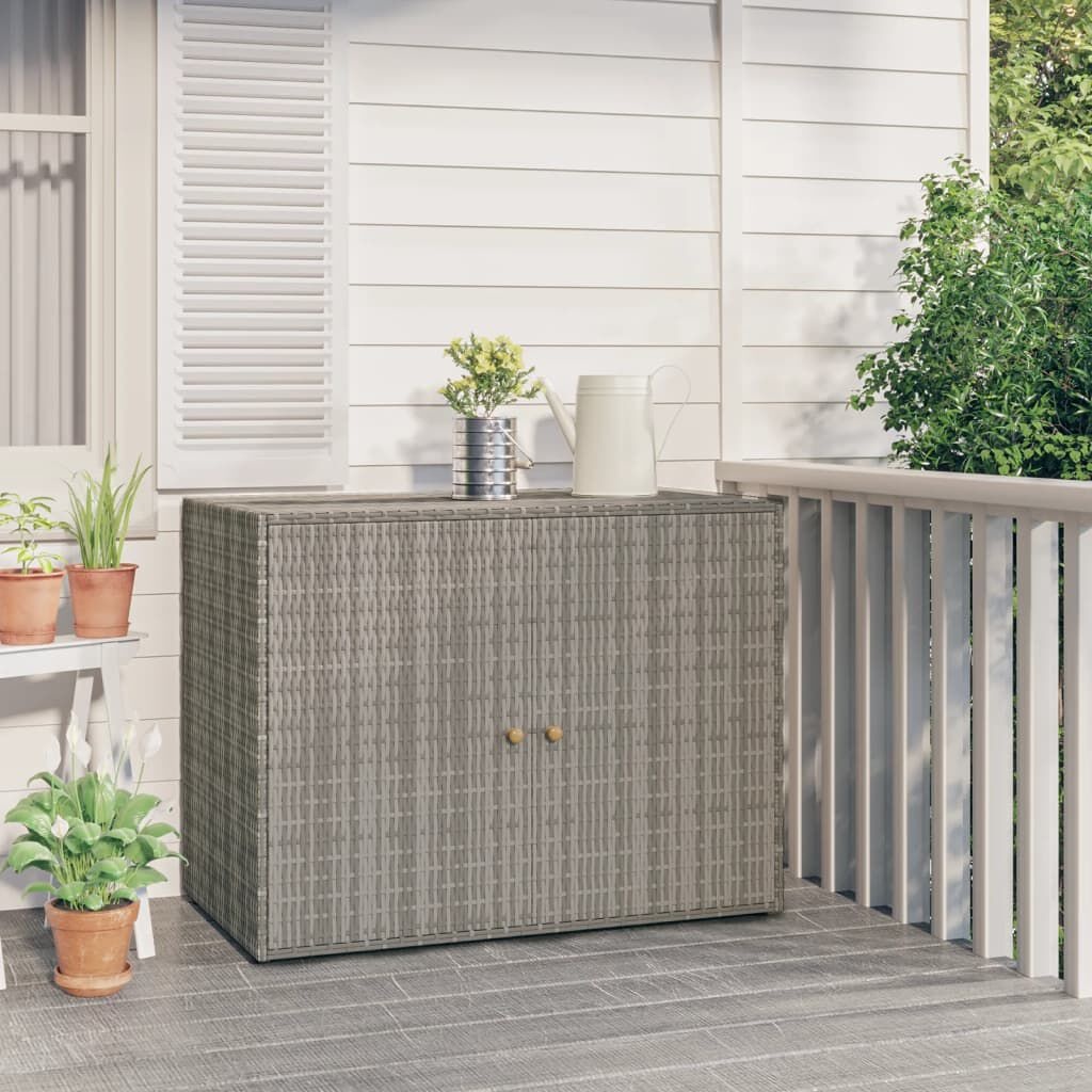 Tuinkast Poly Rattan Grijs 100cm - 40% Korting!