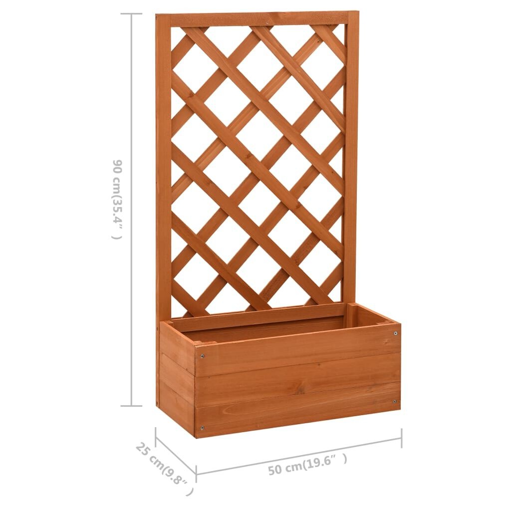 VidaXL Latwerk Plantenbak Oranje 50x25x90 - 40% Korting!