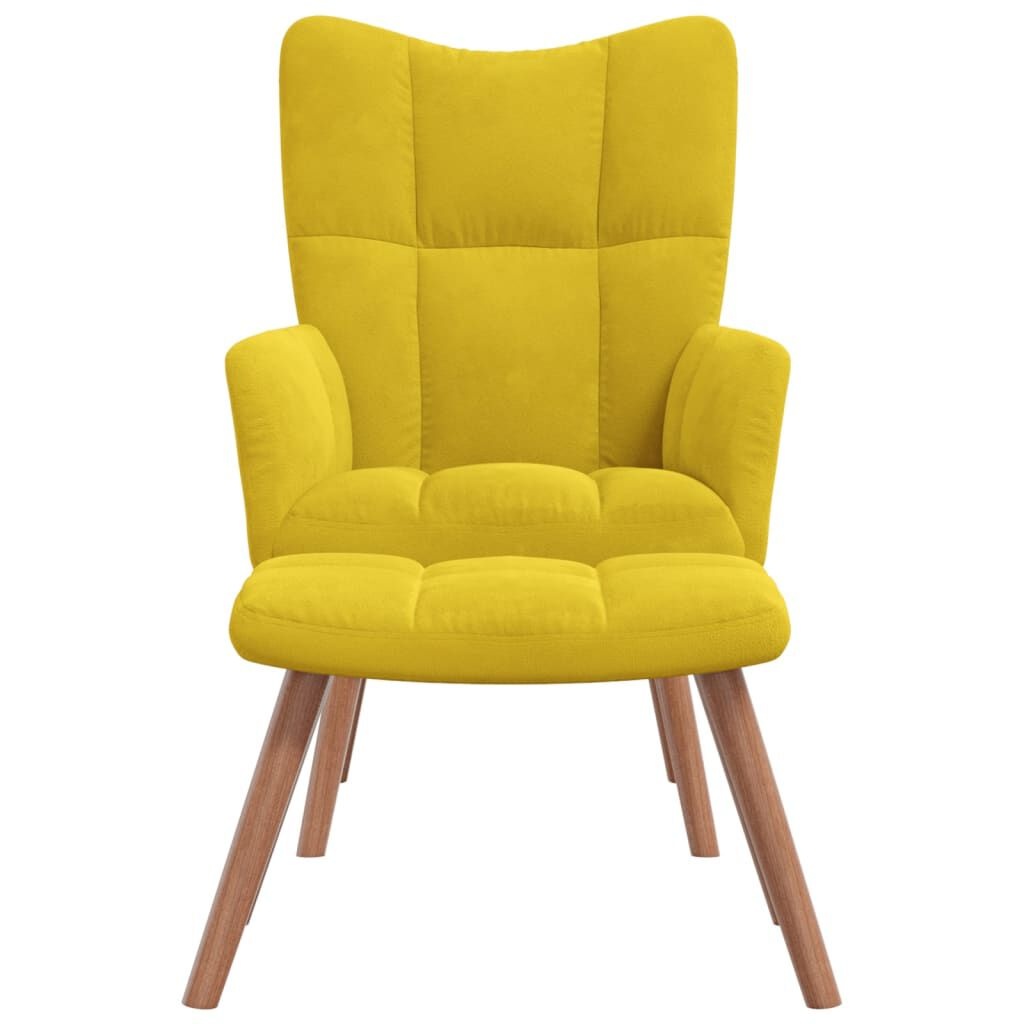 Relaxstoel + Voetenbank Mosterdgeel - 40% Korting!