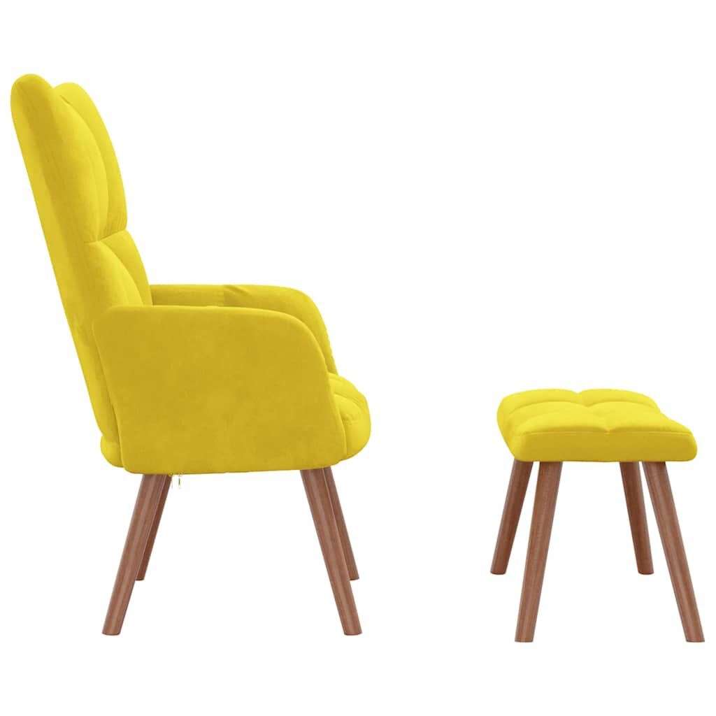 Relaxstoel + Voetenbank Mosterdgeel - 40% Korting!