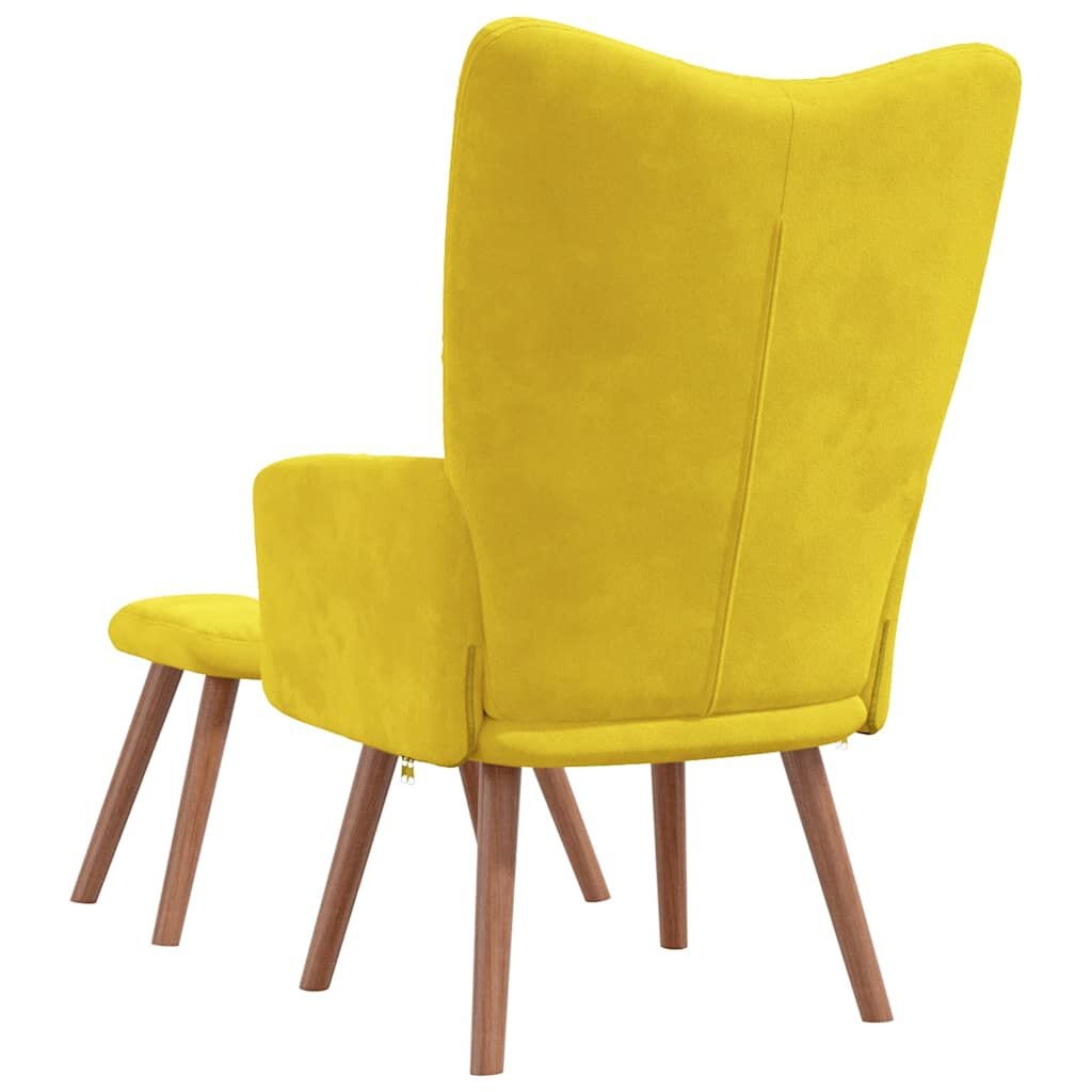 Relaxstoel + Voetenbank Mosterdgeel - 40% Korting!