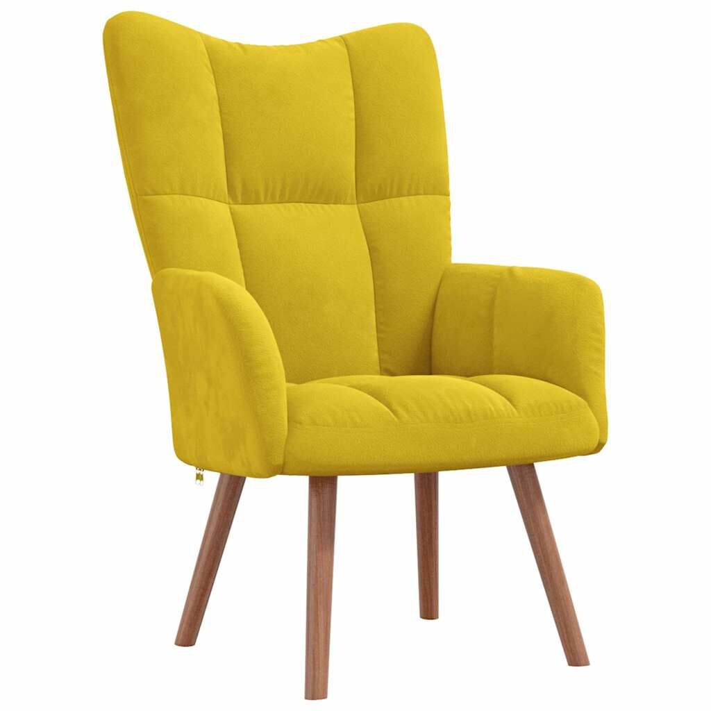 Relaxstoel + Voetenbank Mosterdgeel - 40% Korting!