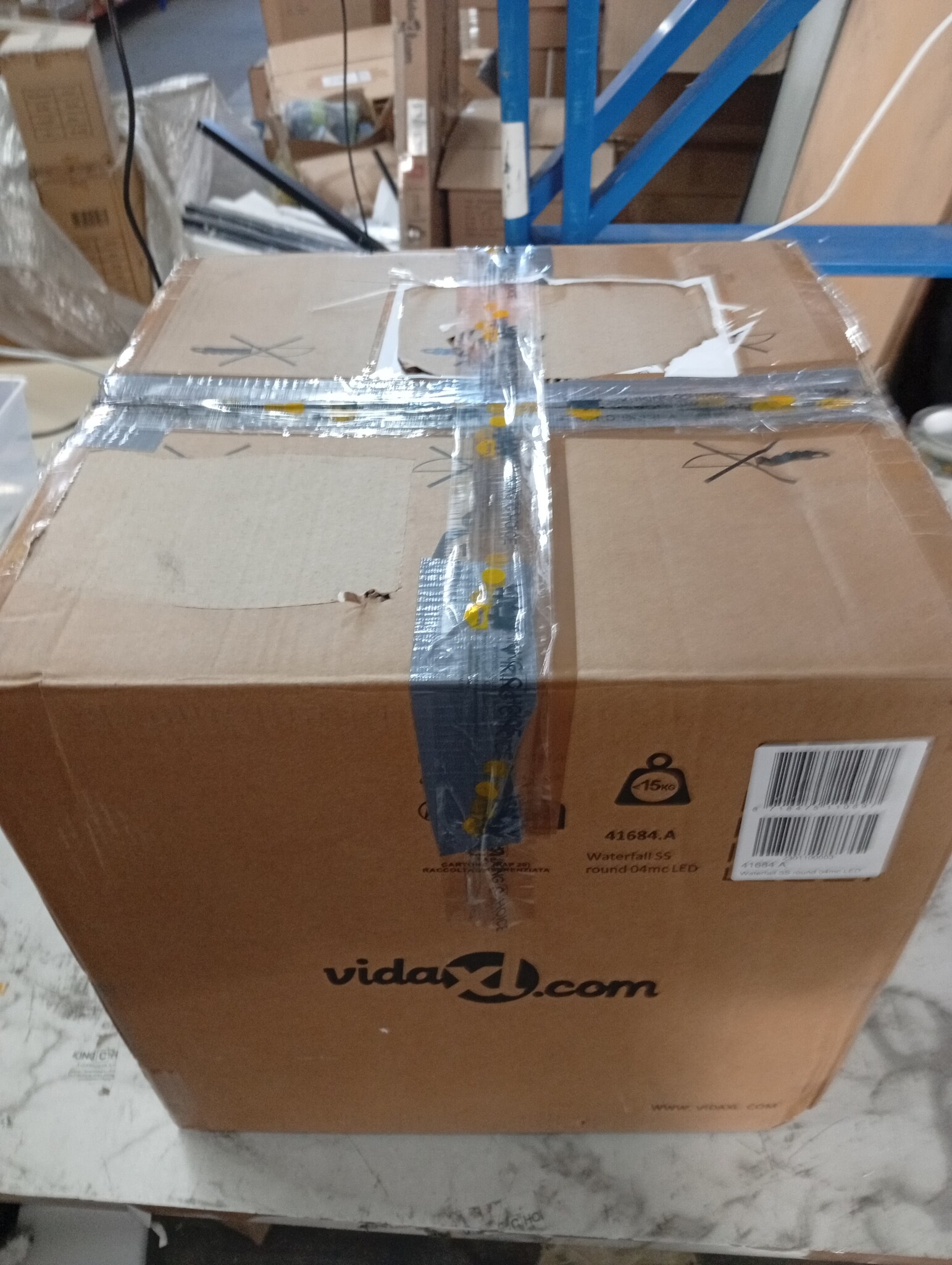 vidaXL Tuinfontein RVS 40cm met LED - 40% Korting!
