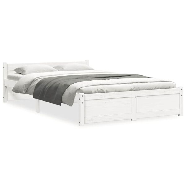 VidaXL Bedframe Wit 120x200cm - Massief Hout - 40% Korting!