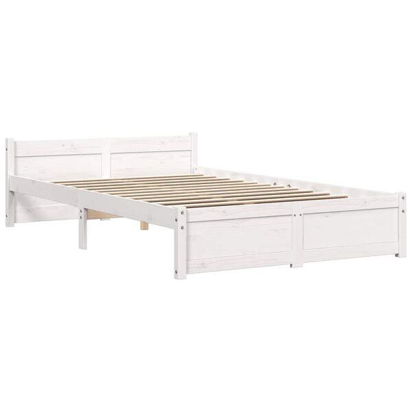 VidaXL Bedframe Wit 120x200cm - Massief Hout - 40% Korting!