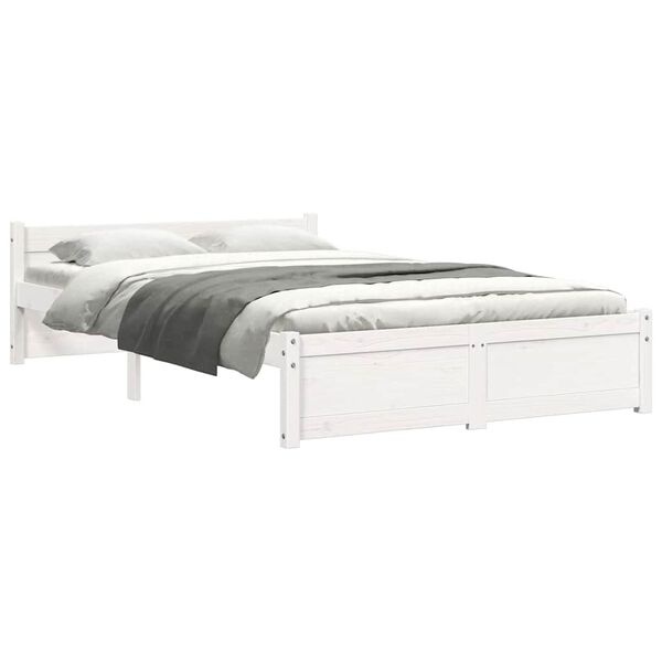 VidaXL Bedframe Wit 120x200cm - Massief Hout - 40% Korting!