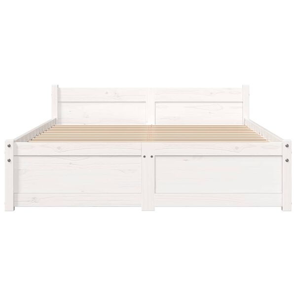 VidaXL Bedframe Wit 120x200cm - Massief Hout - 40% Korting!