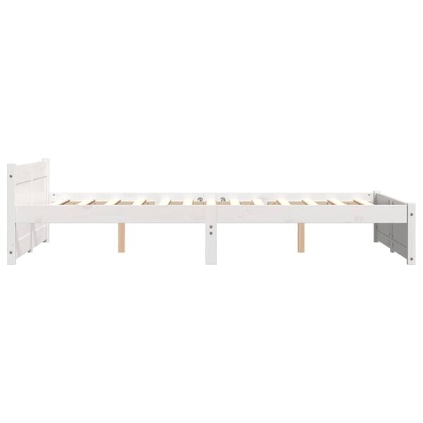 VidaXL Bedframe Wit 120x200cm - Massief Hout - 40% Korting!