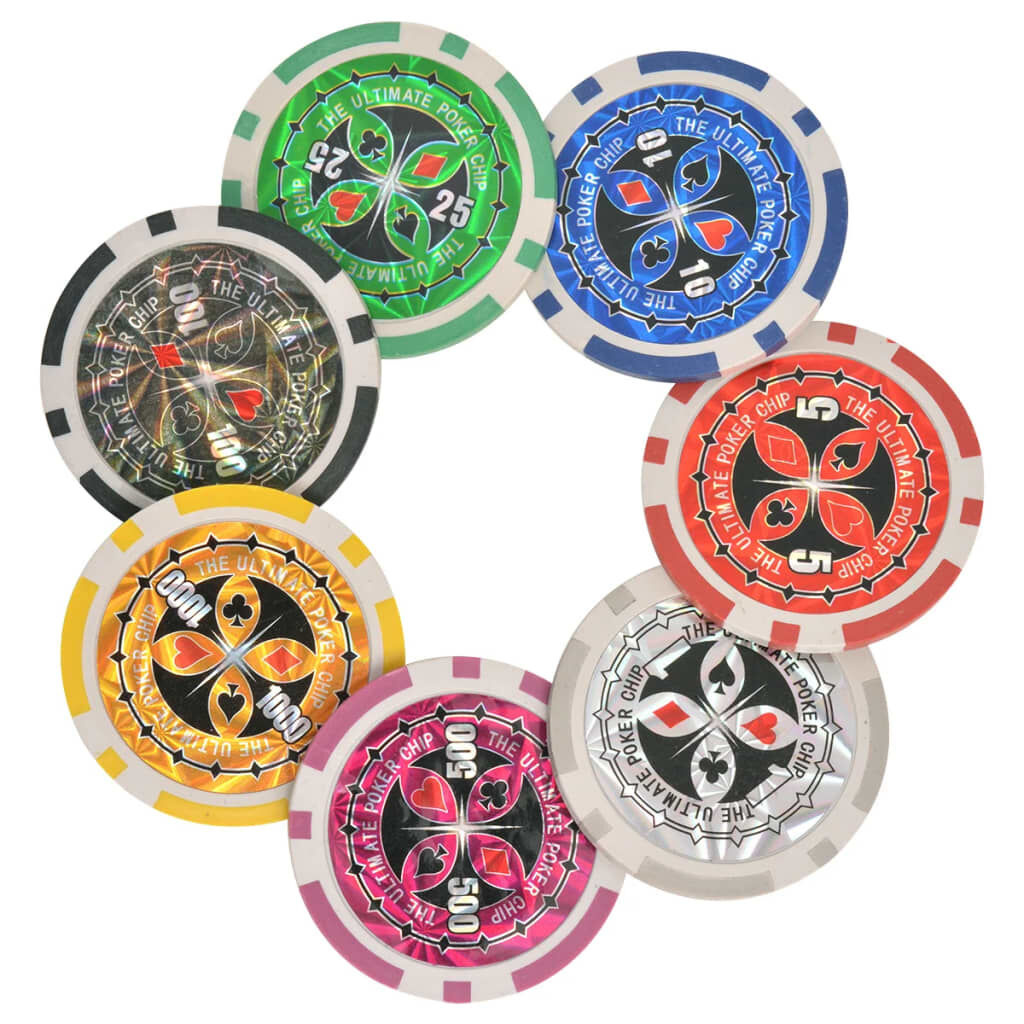 VidaXL Poker/Blackjack Set met 600 Chips + Aluminium Koffer - 35% Korting!