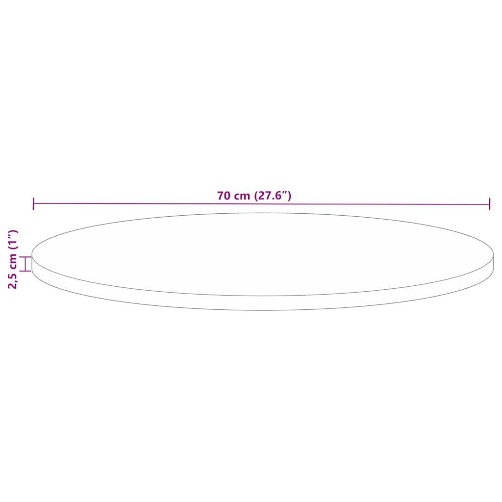 Rond Tafelblad Gerecycled Hout Ø70cm - 40% Korting!