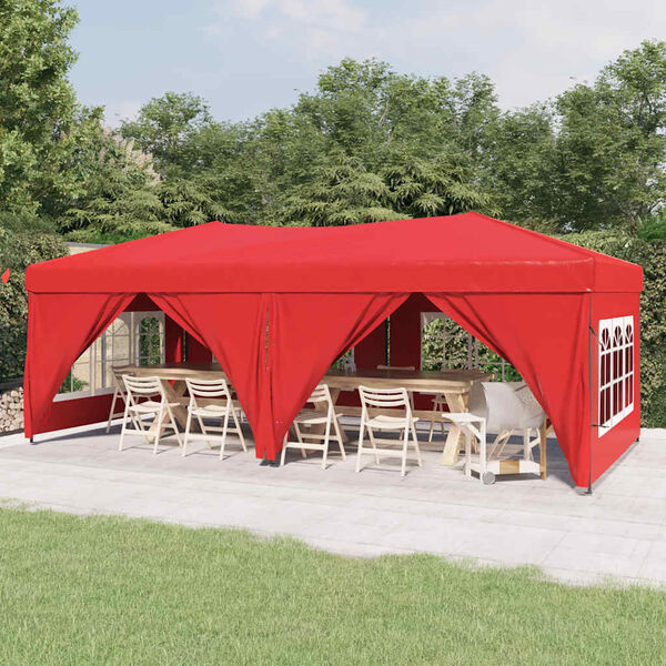 Partytent Inklapbaar Rood 3x6m - 40% Korting!