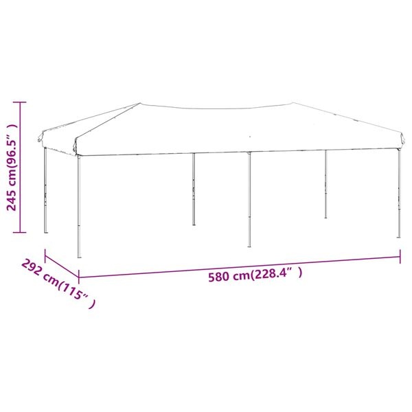 Partytent Inklapbaar Rood 3x6m - 40% Korting!