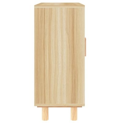 VidaXL Dressoir Grenenhout & Rattan Bruin - 35% Korting!