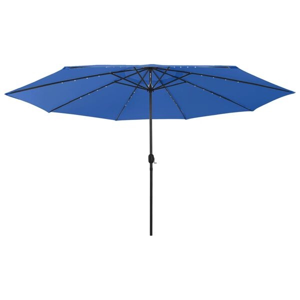 vidaXL Parasol LED 400cm Azuurblauw - 35% Korting!