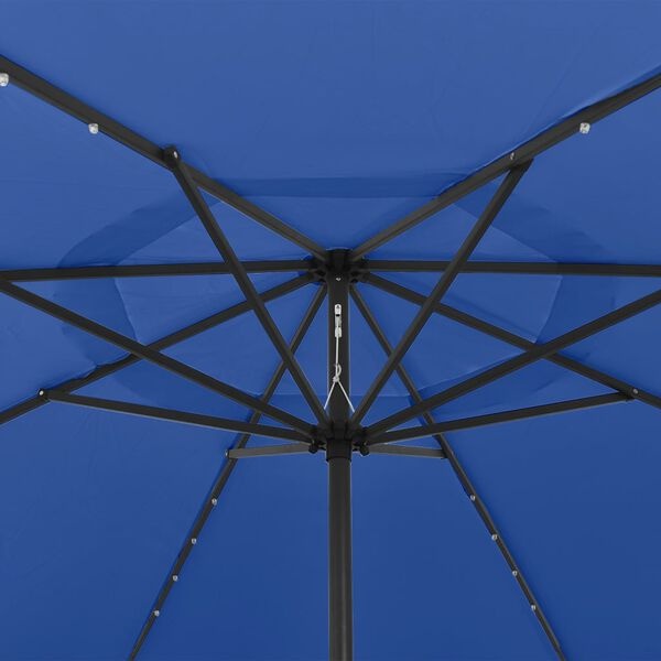 vidaXL Parasol LED 400cm Azuurblauw - 35% Korting!