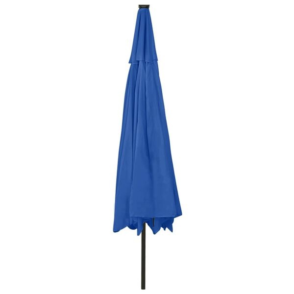 vidaXL Parasol LED 400cm Azuurblauw - 35% Korting!